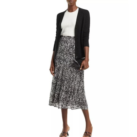 NWOT Like New C by Bloomingdale's 100 Cashmere Black Grandfather Cardigan Size M - Picture 2 of 8